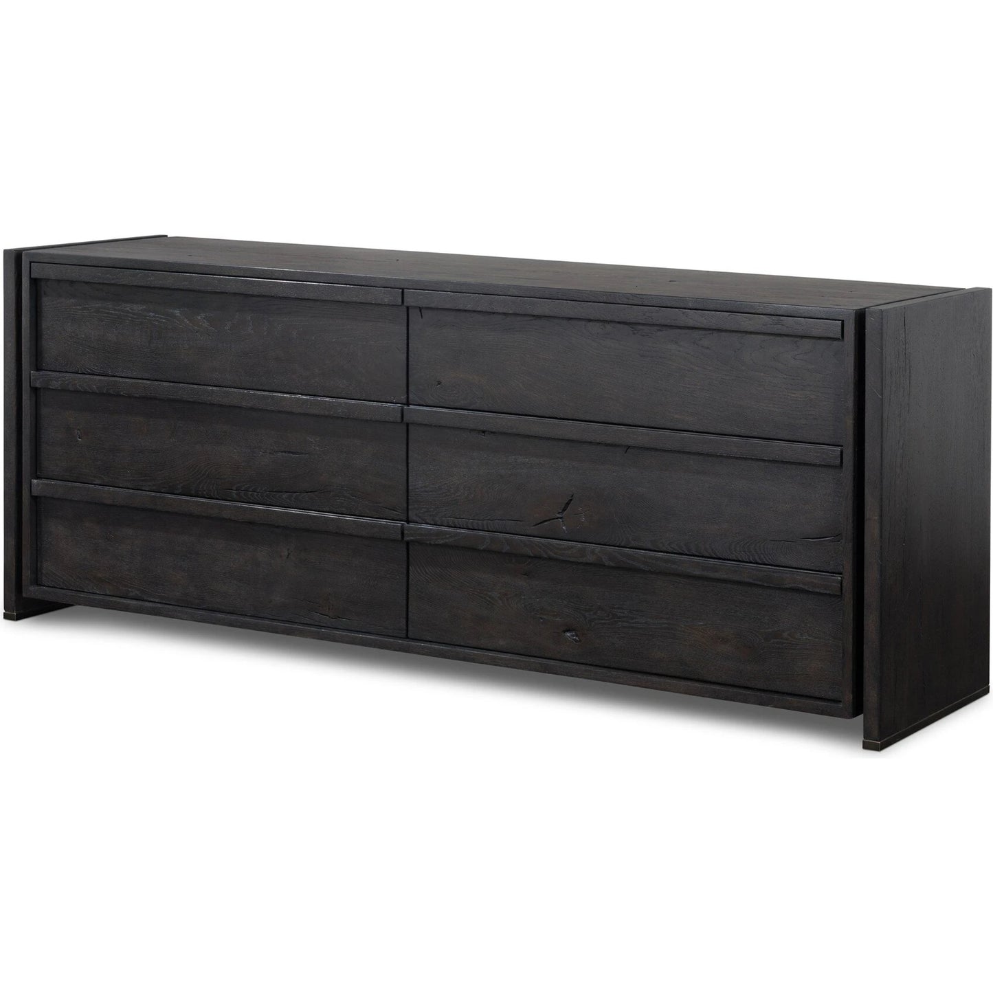001 SI-2137157 | Primary Silo | Alora Dresser by Four Hands in dark espresso. Made from solid reclaimed oak, brass in a modern style.