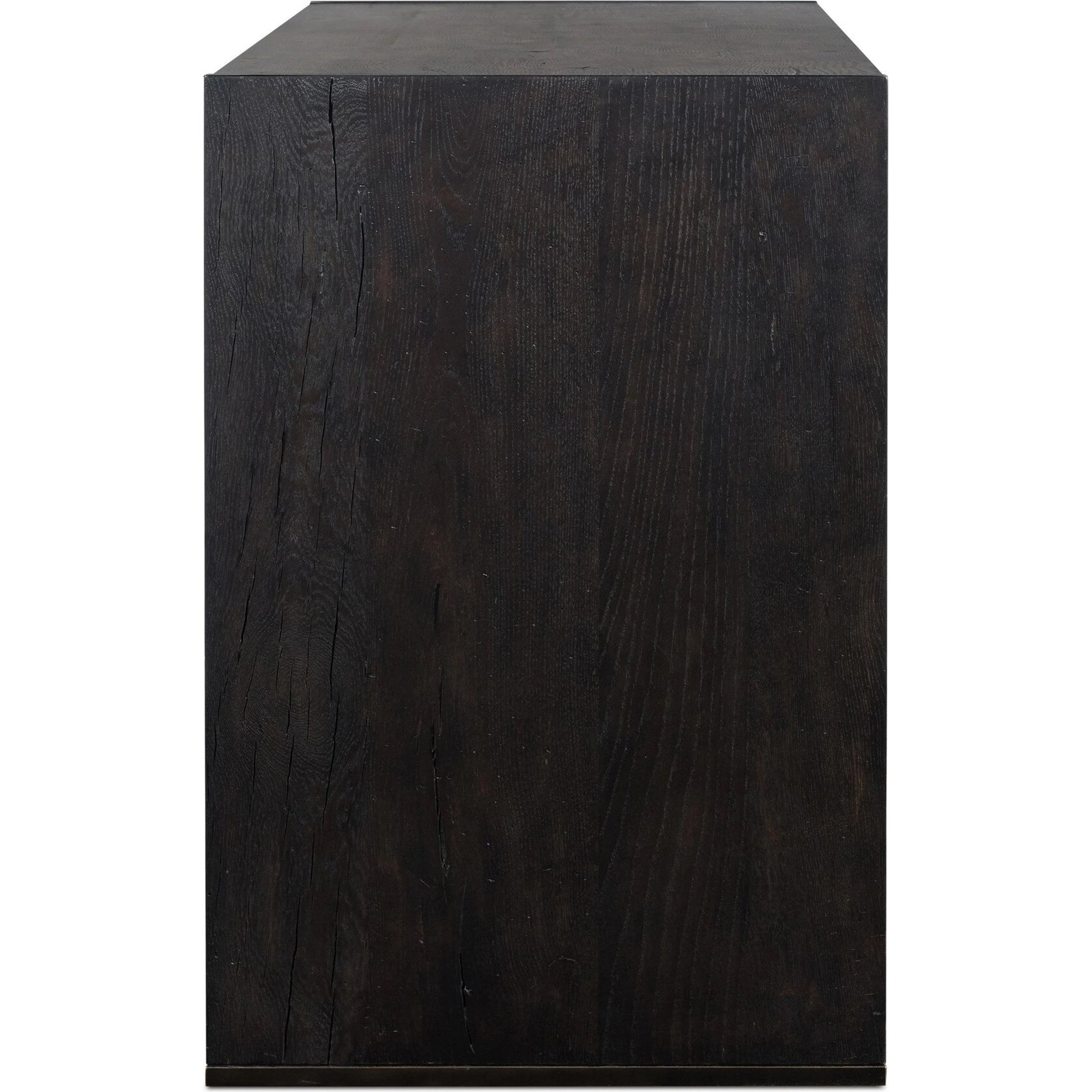 Alora Dresser by Four Hands in dark espresso. Made from solid reclaimed oak, brass in a modern style.