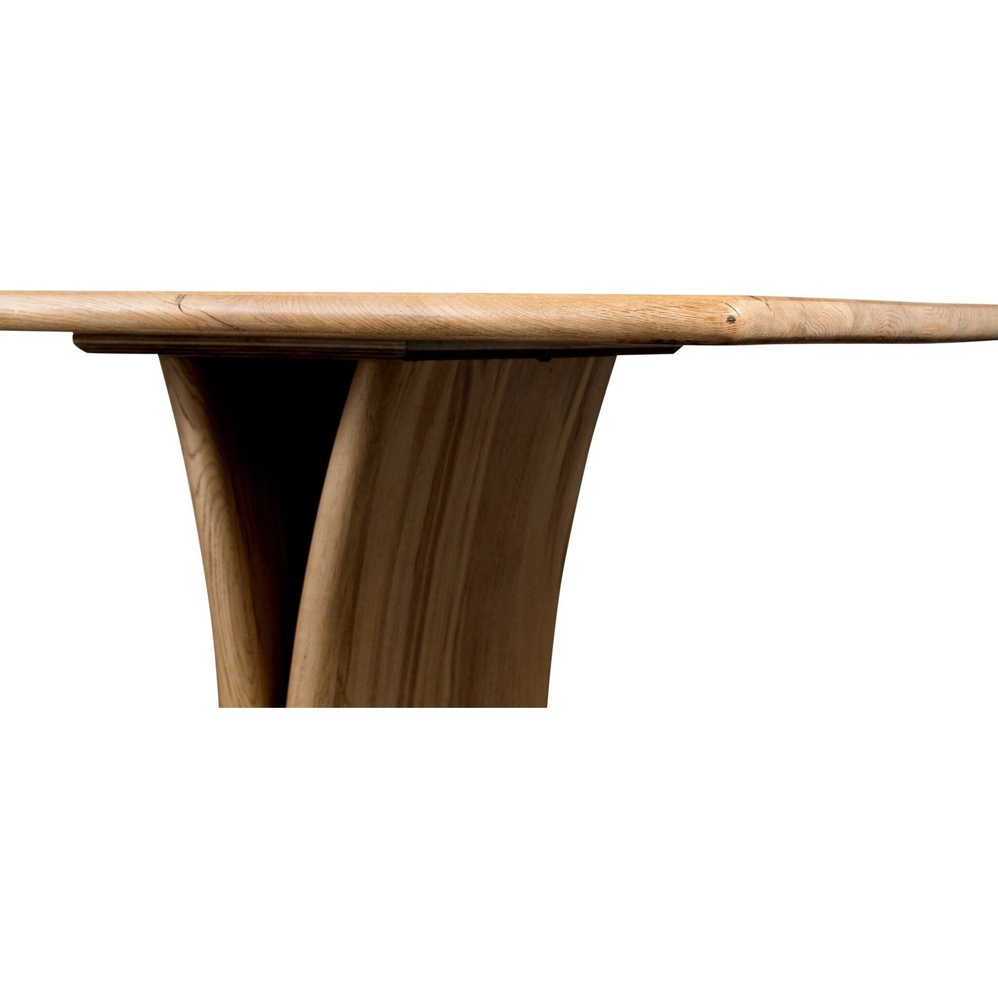 007 SI-2137490 | Closeup | Marcon Dining Table by Four Hands in natural reclaimed french oak. Made from solid reclaimed oak, brass in a modern style.