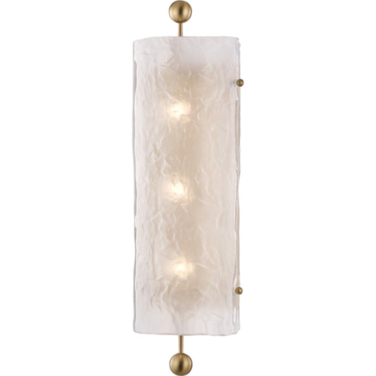 Broome Wall Sconce by Hudson Valley in aged brass. Made from steel in a modern style.