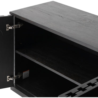 Ramos Sideboard by Four Hands in dark espresso. Made from solid reclaimed oak in a modern style.