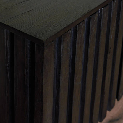 Ramos Sideboard by Four Hands in dark espresso. Made from solid reclaimed oak in a modern style.