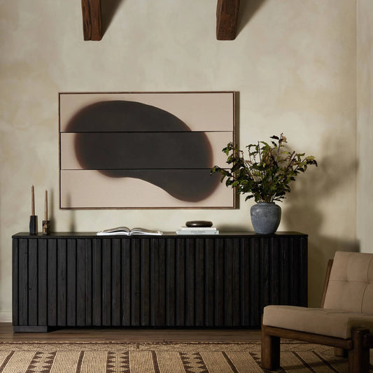Ramos Sideboard by Four Hands in dark espresso. Made from solid reclaimed oak in a modern style.