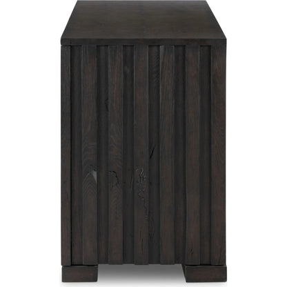 Ramos Sideboard by Four Hands in dark espresso. Made from solid reclaimed oak in a modern style.