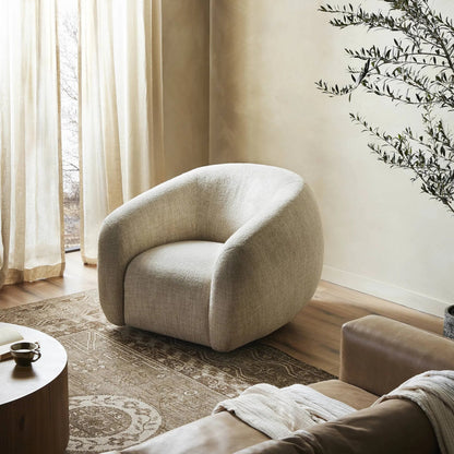 Channing Swivel Chair by Four Hands. Made from unique in a transitional style.