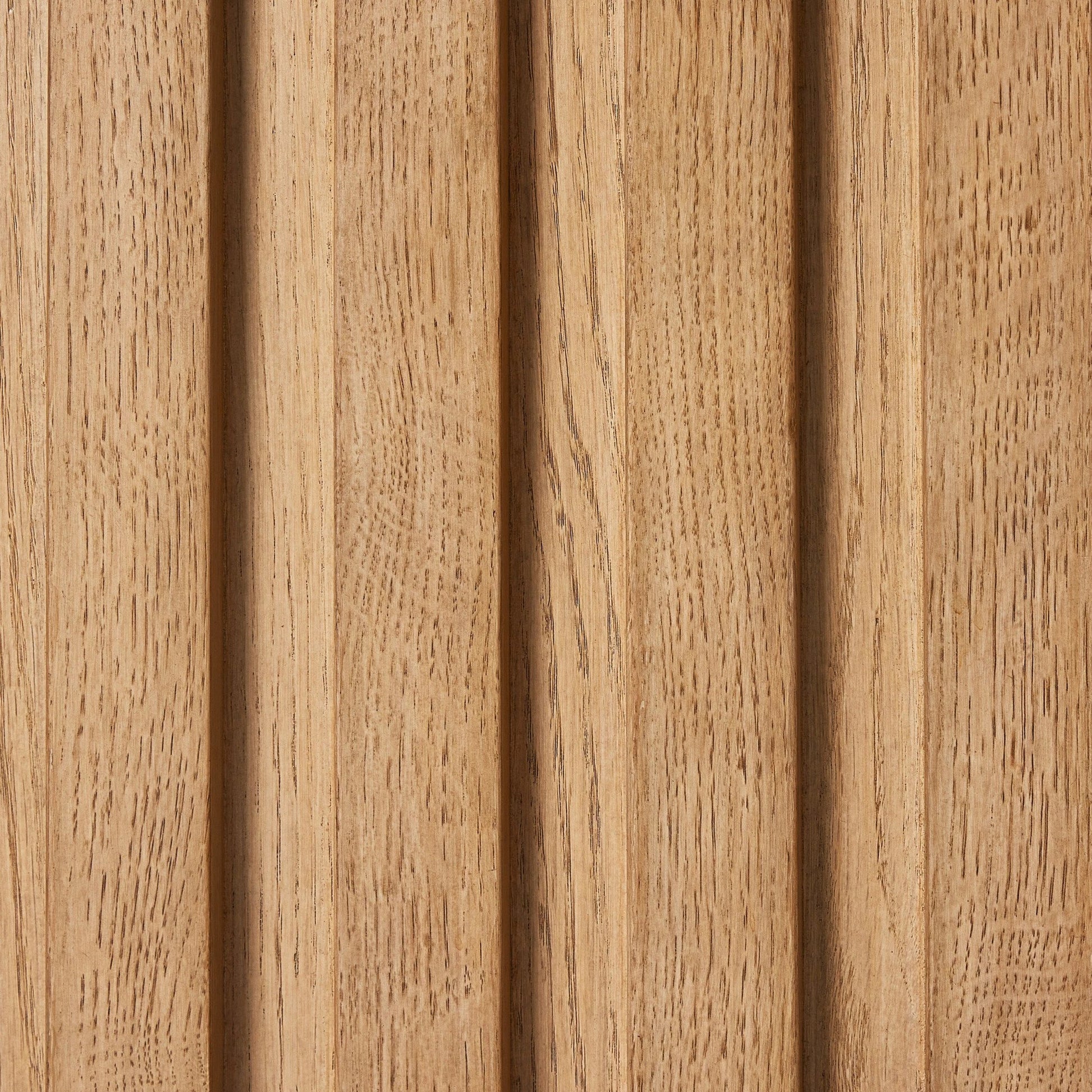 Ramos Media Console by Four Hands in bleached oak. Made from thick oak veneer, solid oak in a modern style.