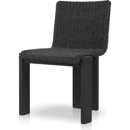 Roxy Outdoor Dining Chair by Four Hands. Made from 100% polyethylene, solid fsc®-certified teak in a transitional style.