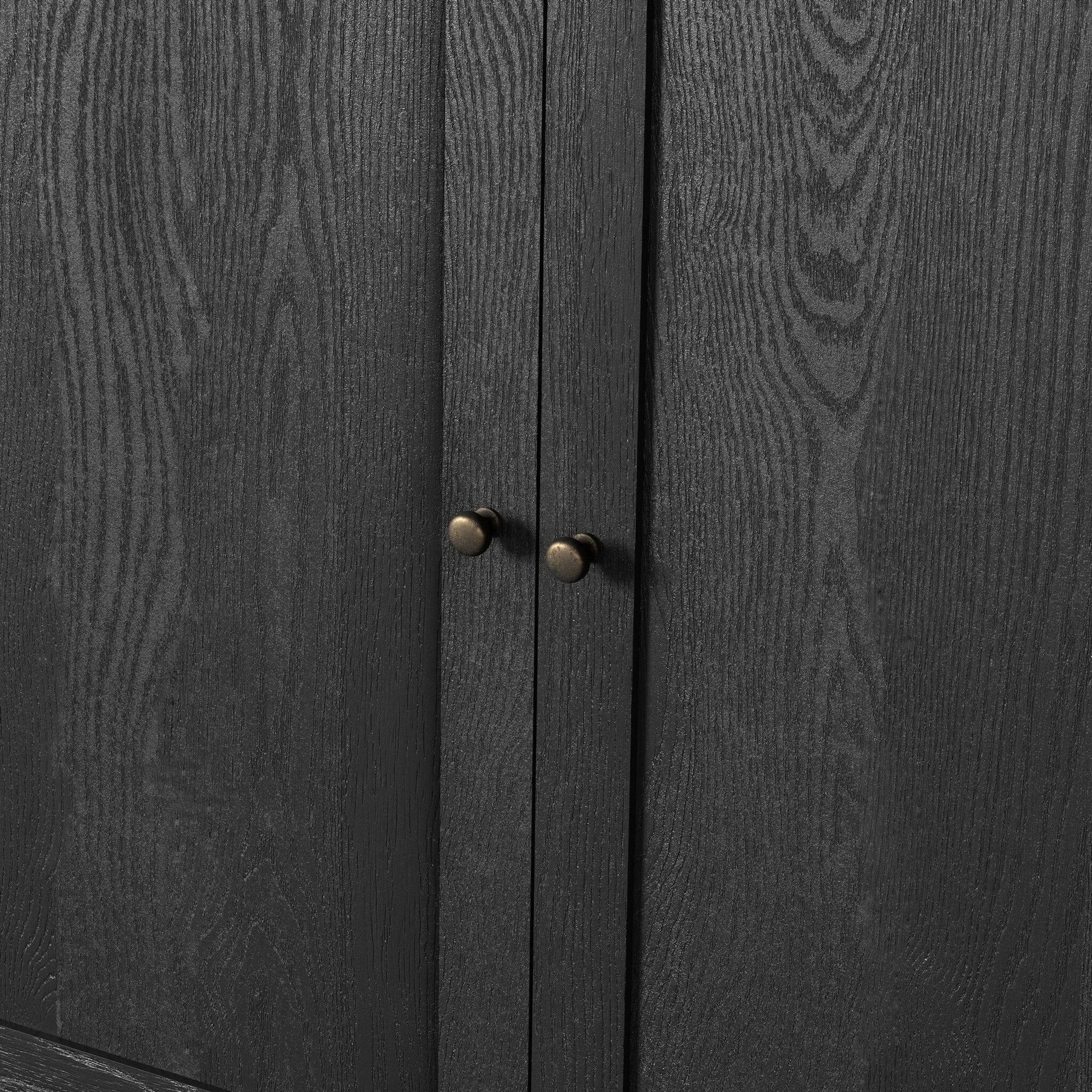 Millie Single Vanity by Four Hands in satin drifted black veneer, carrara marble. Made from oak veneer, solid marble in a modern style.