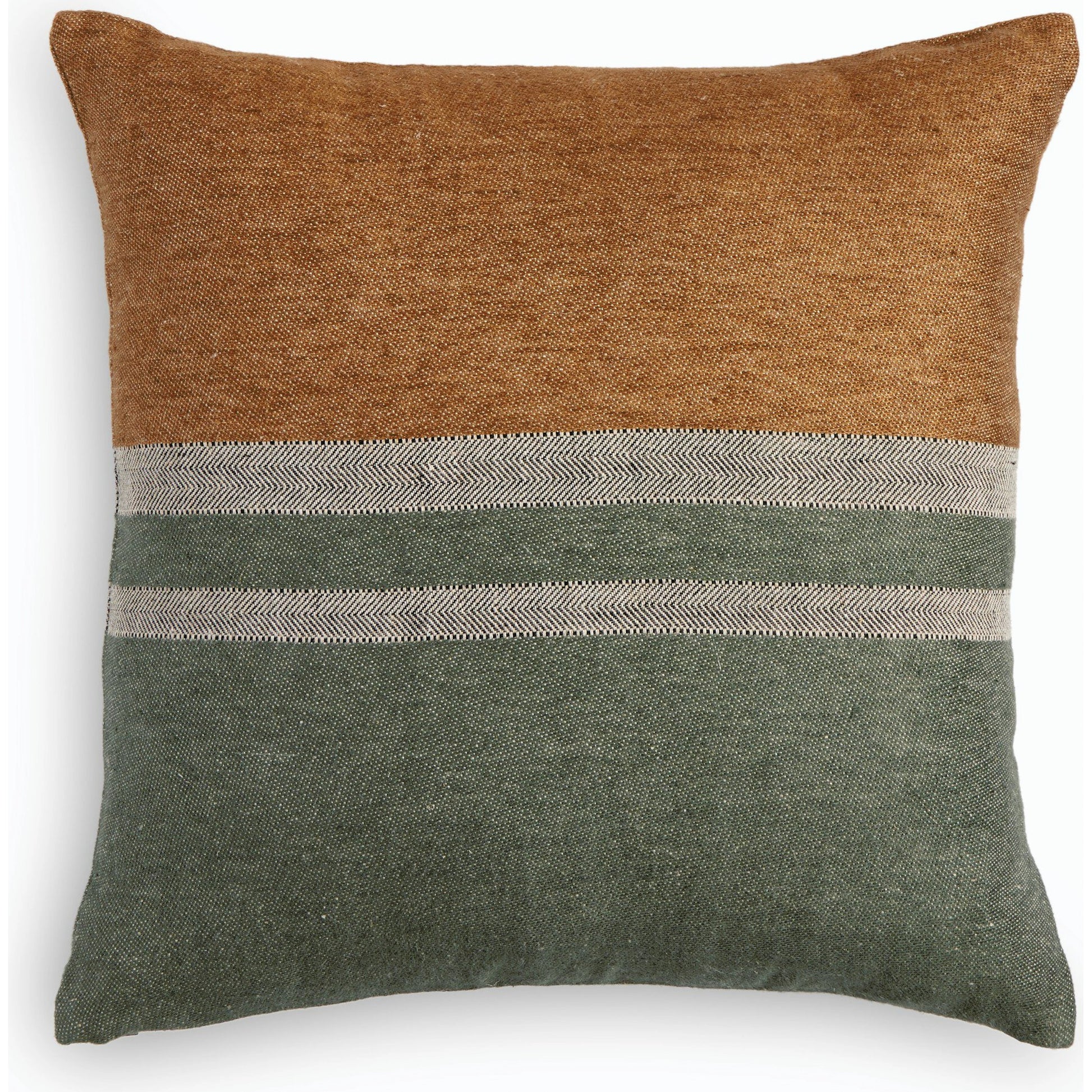 Crane Pillow by Four Hands in crane. Made from 100% flax/linen, down alternative fiber, 100% polyester in a modern style.