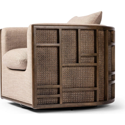 June Swivel Chair by Four Hands. Made from unique in a transitional style.