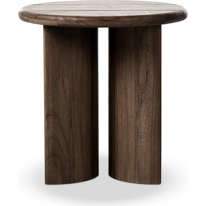 Paden Outdoor End Table by Four Hands in stained toasted brown-fsc. Made from solid fsc®-certified teak in a unique style.