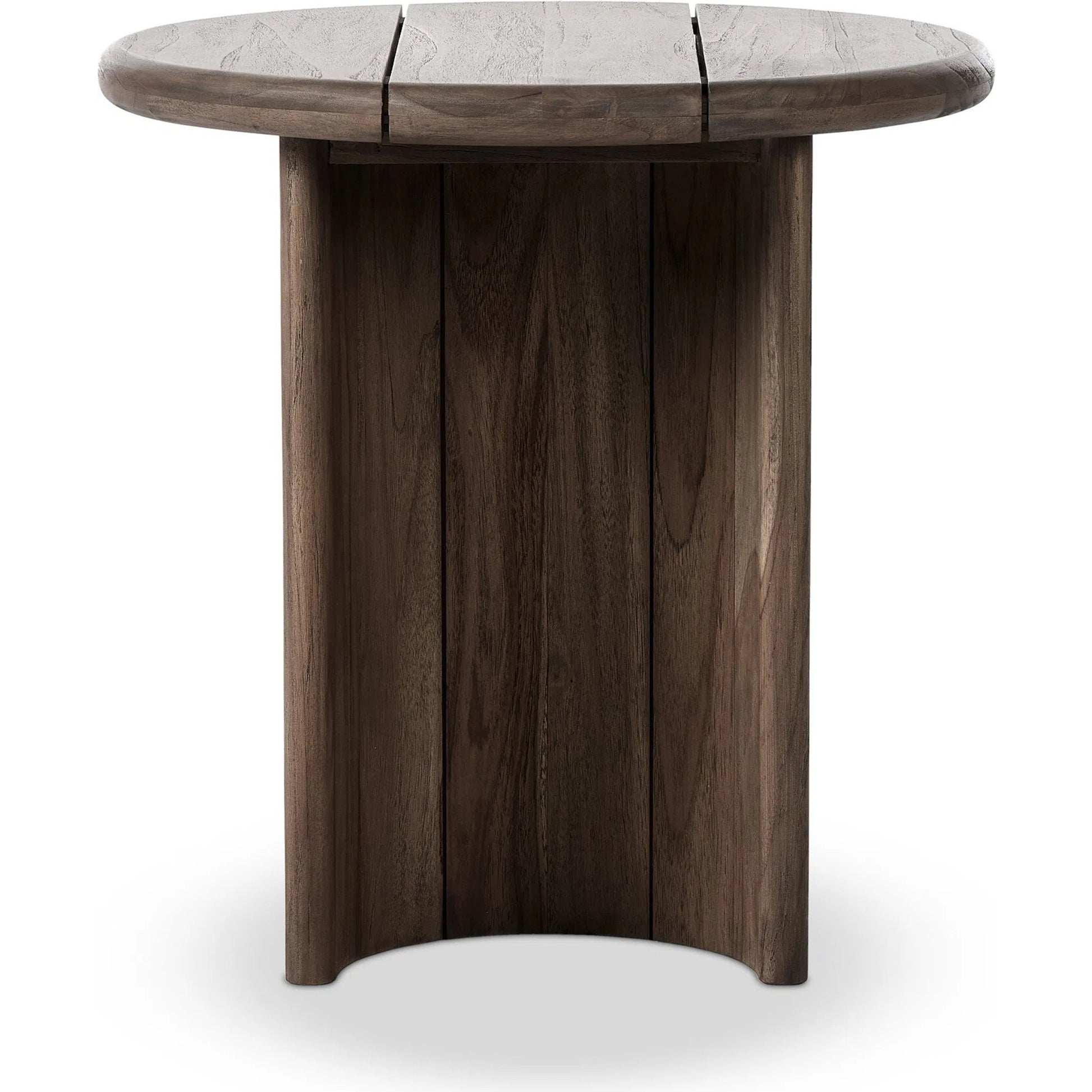 Paden Outdoor End Table by Four Hands in stained toasted brown-fsc. Made from solid fsc®-certified teak in a unique style.