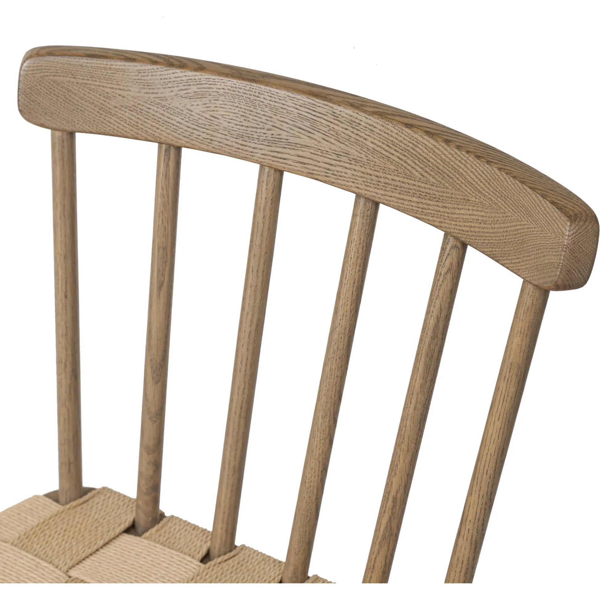 Kershaw Dining Chair by Four Hands in natural rush, smoked oak. Made from rush, solid oak in a traditional style.