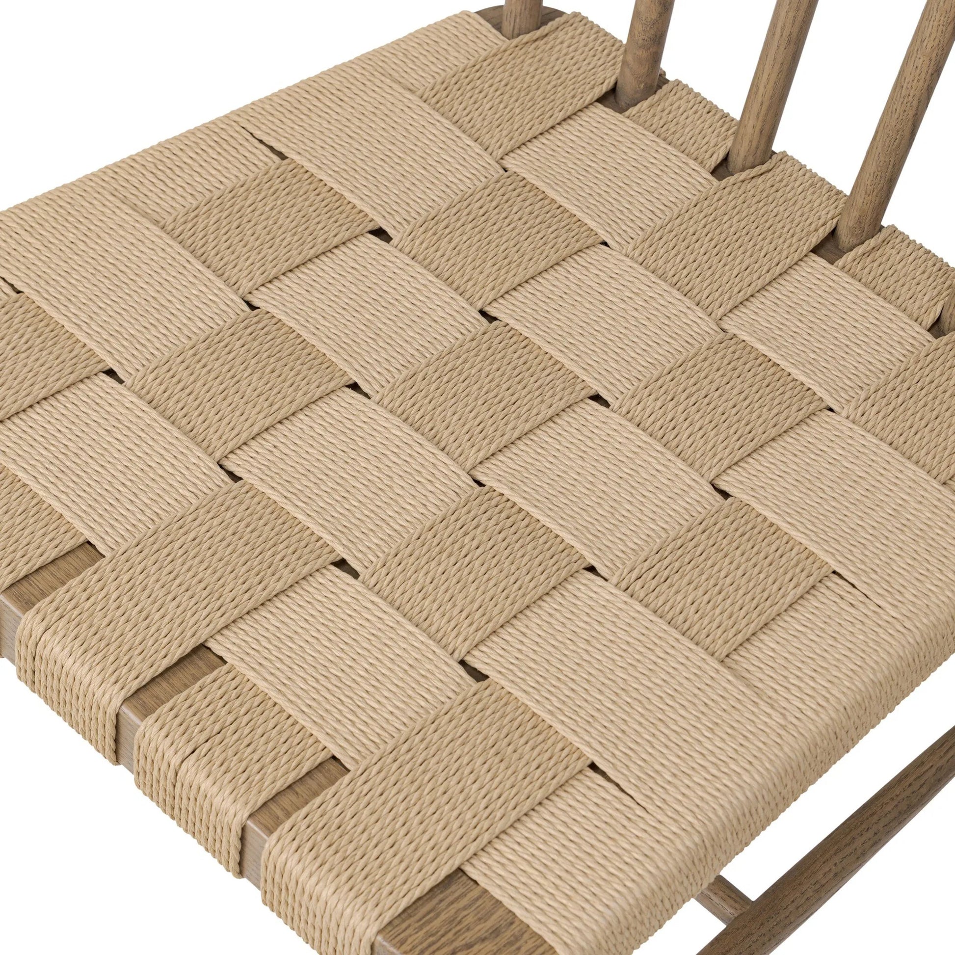 Kershaw Dining Chair by Four Hands in natural rush, smoked oak. Made from rush, solid oak in a traditional style.