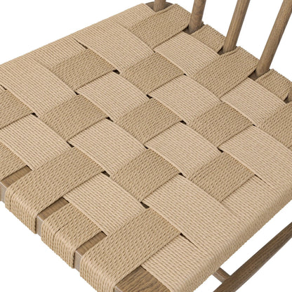 Kershaw Dining Chair by Four Hands in natural rush, smoked oak. Made from rush, solid oak in a traditional style.