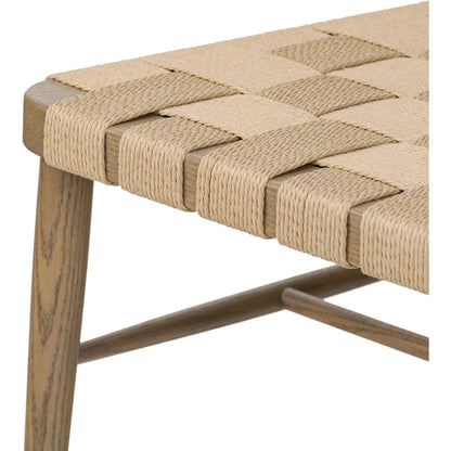 Kershaw Dining Chair by Four Hands in natural rush, smoked oak. Made from rush, solid oak in a traditional style.