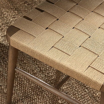 Kershaw Dining Chair by Four Hands in natural rush, smoked oak. Made from rush, solid oak in a traditional style.
