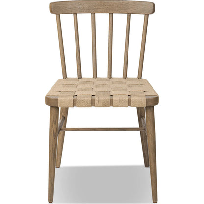 Kershaw Dining Chair by Four Hands in natural rush, smoked oak. Made from rush, solid oak in a traditional style.