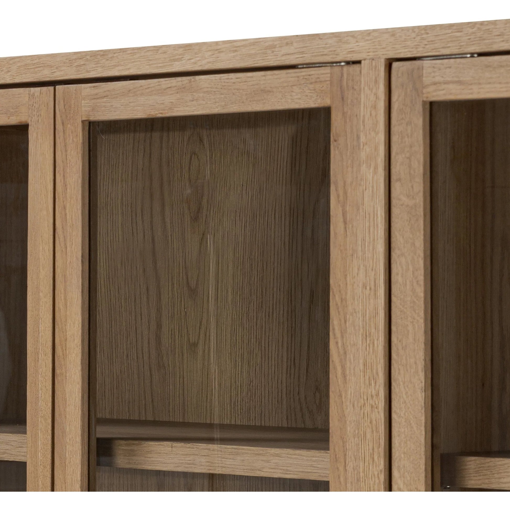 Bergstrom Cabinet by Four Hands in warm natural oak veneer. Made from thick oak veneer, solid oak in a modern style.