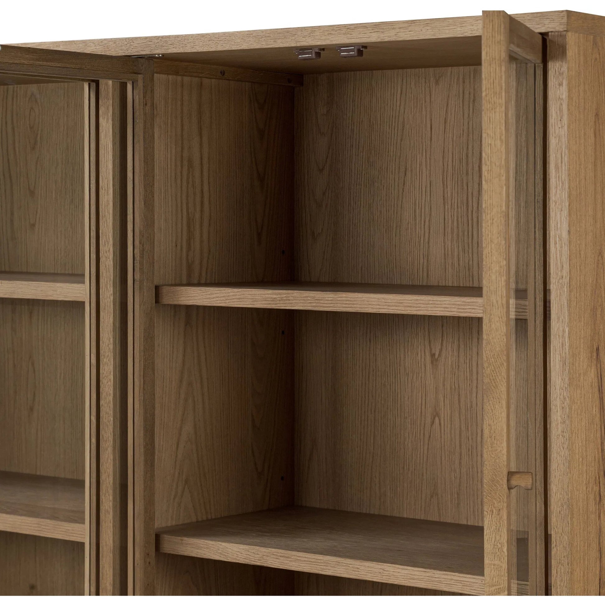Bergstrom Cabinet by Four Hands in warm natural oak veneer. Made from thick oak veneer, solid oak in a modern style.