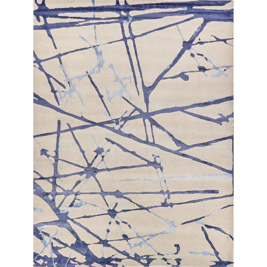 Space Age 2426 Rug by Exquisite Rugs in gray/royal blue/navy. Made from unique in a unique style.