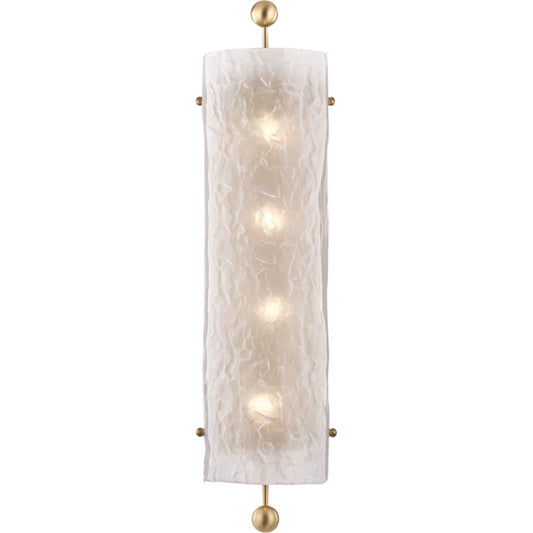 Broome Wall Sconce by Hudson Valley in aged brass. Made from steel in a modern style.