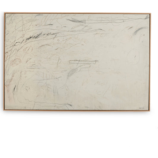 001 SI-2074269 | Additional Silo | Examination of the Rose by Tyler Guinn by Four Hands in white oak. Made from vertical grain floater white oak, canvas in a modern style.