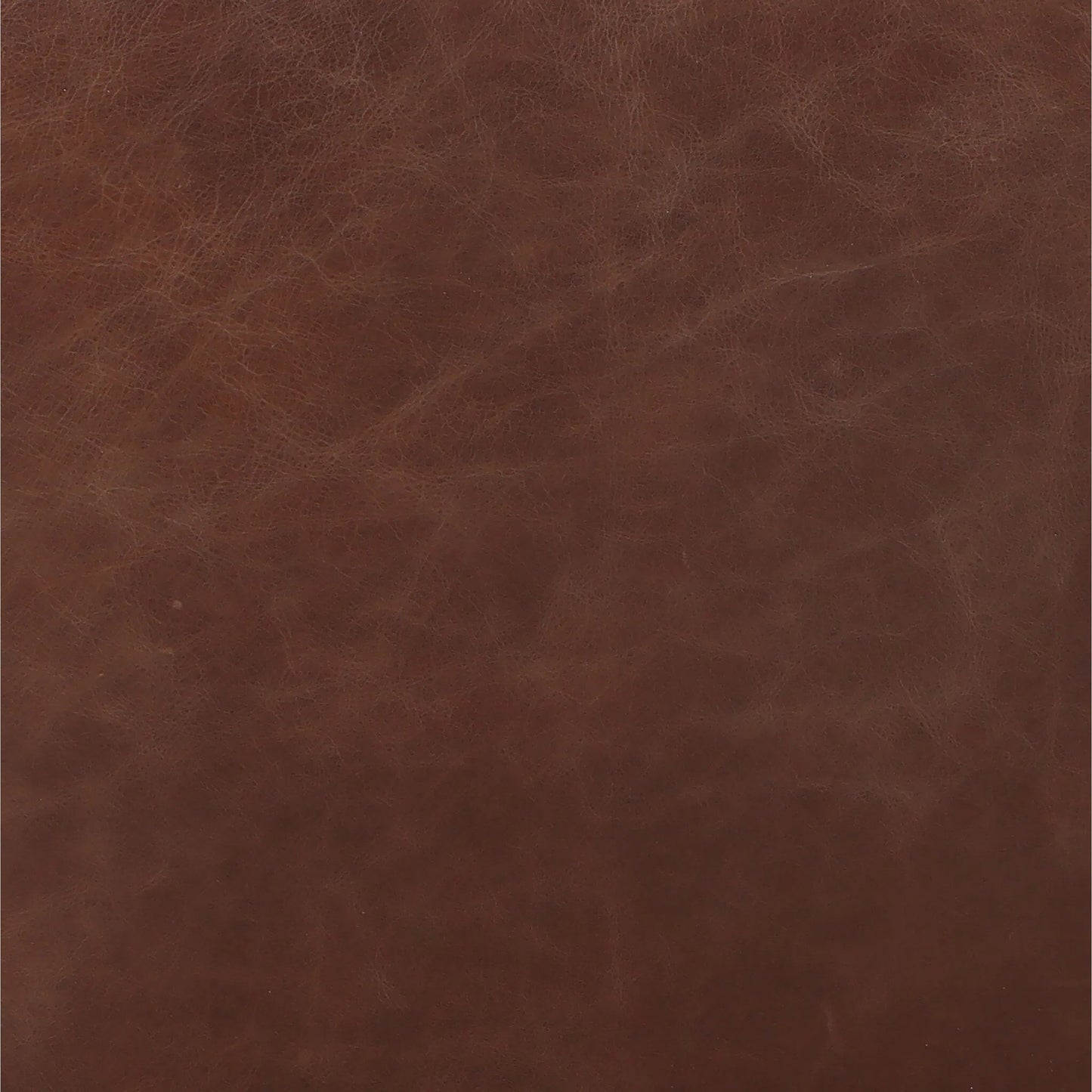022 SI-2319985 | Closeup | Anton Bar Stool by Four Hands in havana brown, burnt oak, raw iron. Made from top grain leather, solid oak, iron in a modern style.