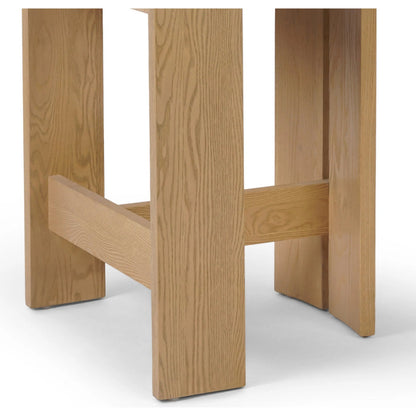 Hoven Backless Stool by Four Hands in alcala wheat, light ash. Made from 70% polyester, 20% viscose (rayon), 10% flax, linen, solid ash in a unique style.