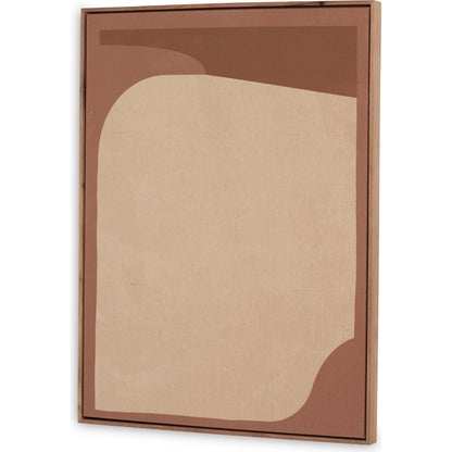 Tonal Study I by Coup D'Esprit by Four Hands in rustic walnut. Made from rustic walnut, fredrix 558 raw canvas in a modern style.