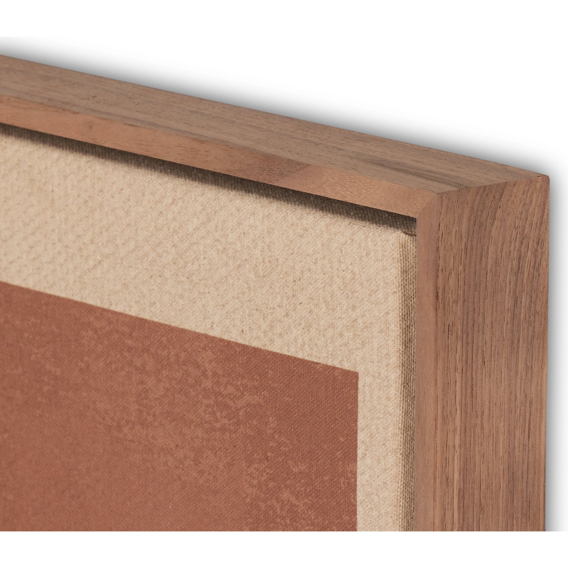 Tonal Study II by Coup d’Esprit by Four Hands. Made from rustic walnut, fredrix 558 raw canvas in a modern style.