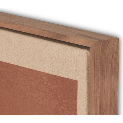 Tonal Study II by Coup d’Esprit by Four Hands. Made from rustic walnut, fredrix 558 raw canvas in a modern style.