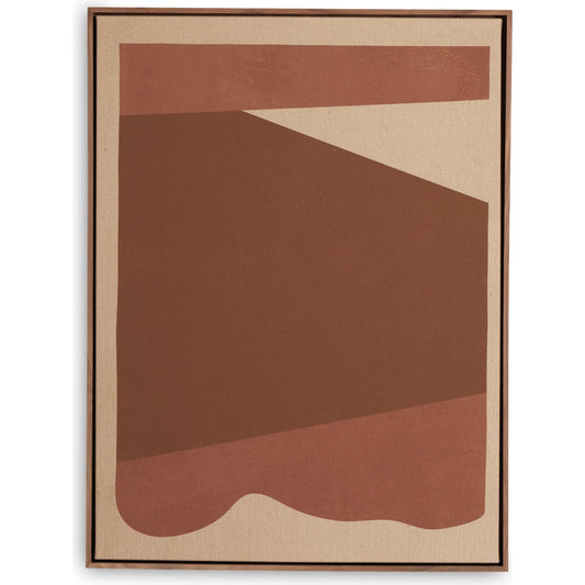 Tonal Study II by Coup d’Esprit by Four Hands. Made from rustic walnut, fredrix 558 raw canvas in a modern style.