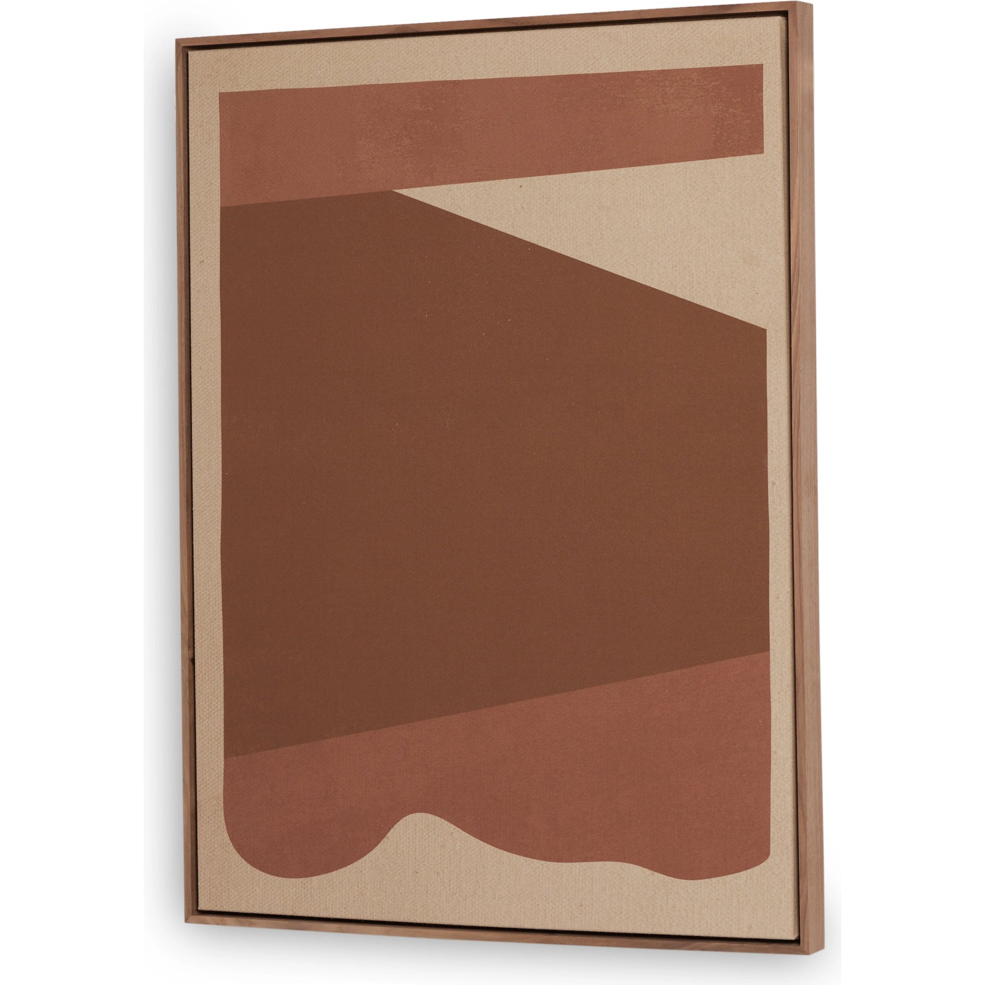 Tonal Study II by Coup d’Esprit by Four Hands. Made from rustic walnut, fredrix 558 raw canvas in a modern style.