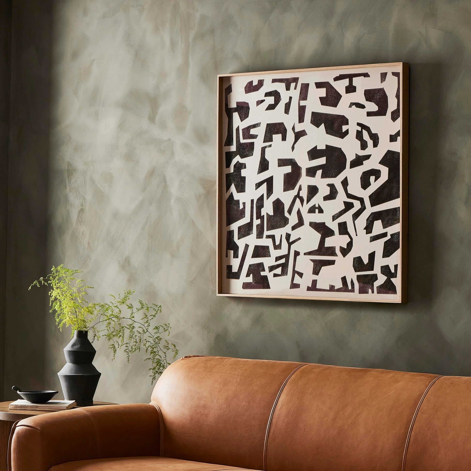 Block Onyx I by Coup d’Esprit by Four Hands. Made from vertical grain floater white oak, maple panel in a modern style.