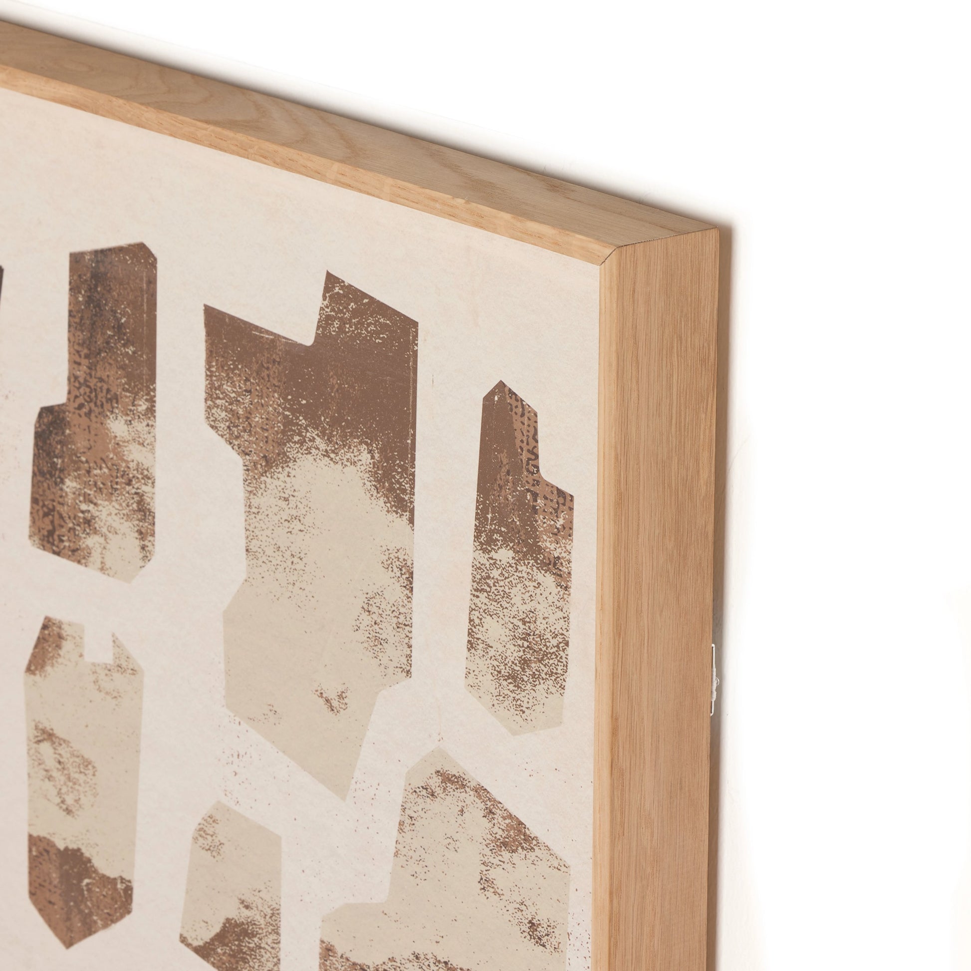 Block Sand I by Coup d’Esprit by Four Hands. Made from vertical grain floater white oak, maple panel in a modern style.