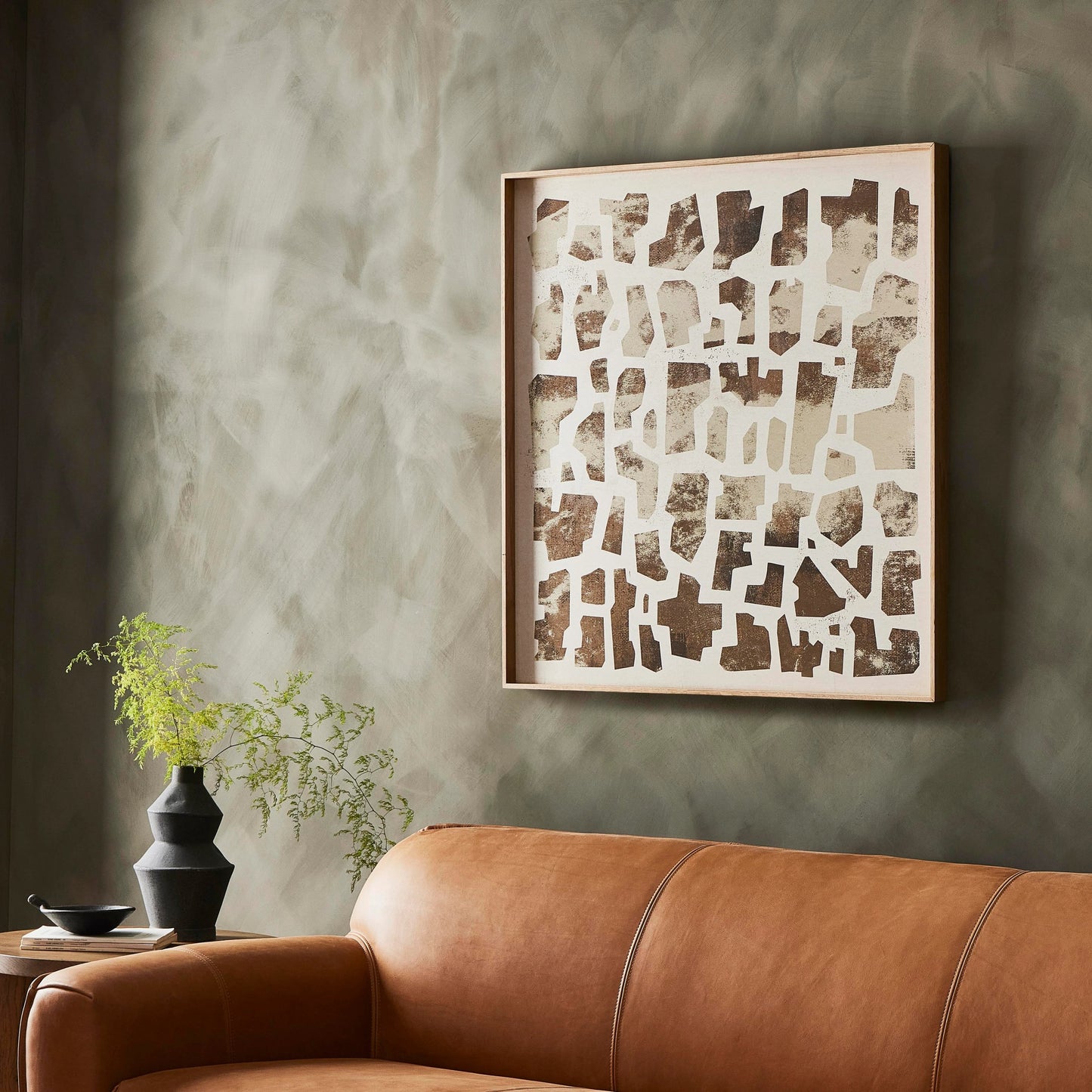 006 SI-2074122 | Lifestyle | Block Sand I by Coup d’Esprit by Four Hands. Made from vertical grain floater white oak, maple panel in a modern style.