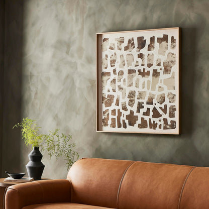 Block Sand I by Coup d’Esprit by Four Hands. Made from vertical grain floater white oak, maple panel in a modern style.