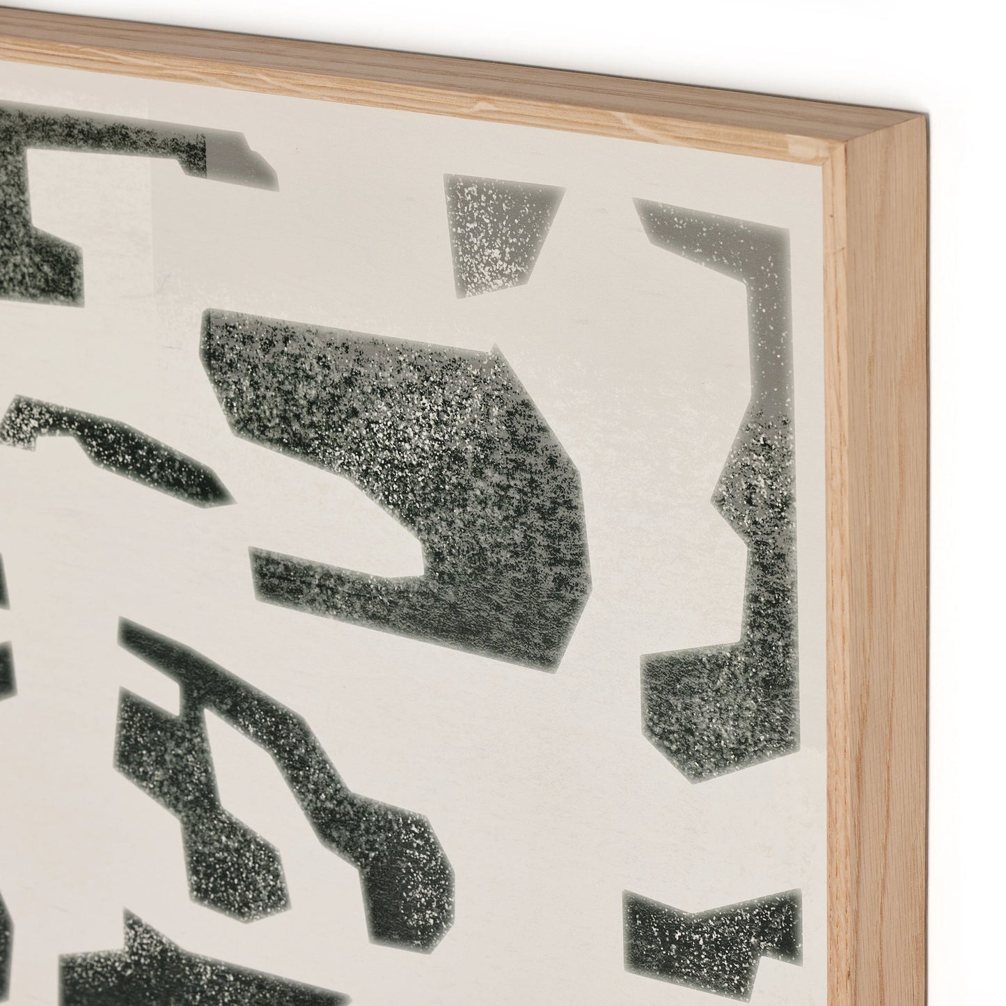 004 SI-2074125 | Closeup | Block Sea II by Coup d’Esprit by Four Hands. Made from vertical grain floater white oak, maple panel in a modern style.