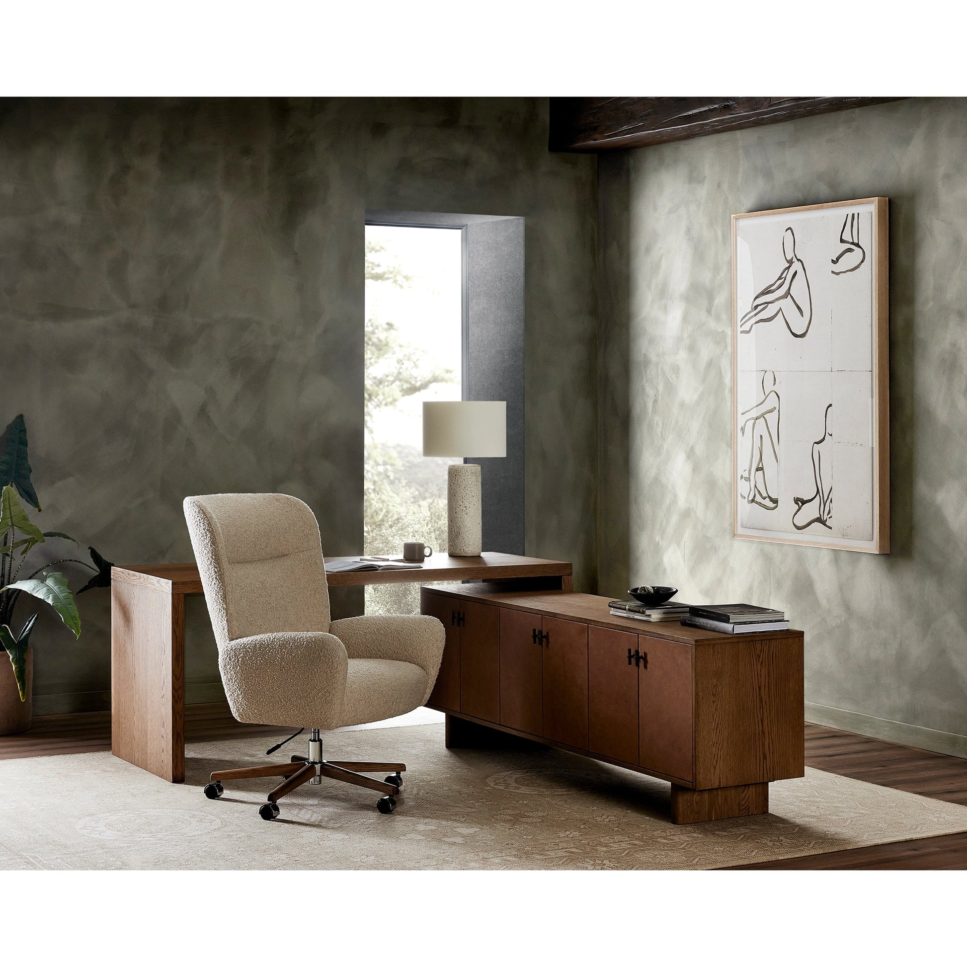 Figure Study by Coup d’Esprit by Four Hands. Made from vertical grain white oak, acrylic glazing in a modern style.