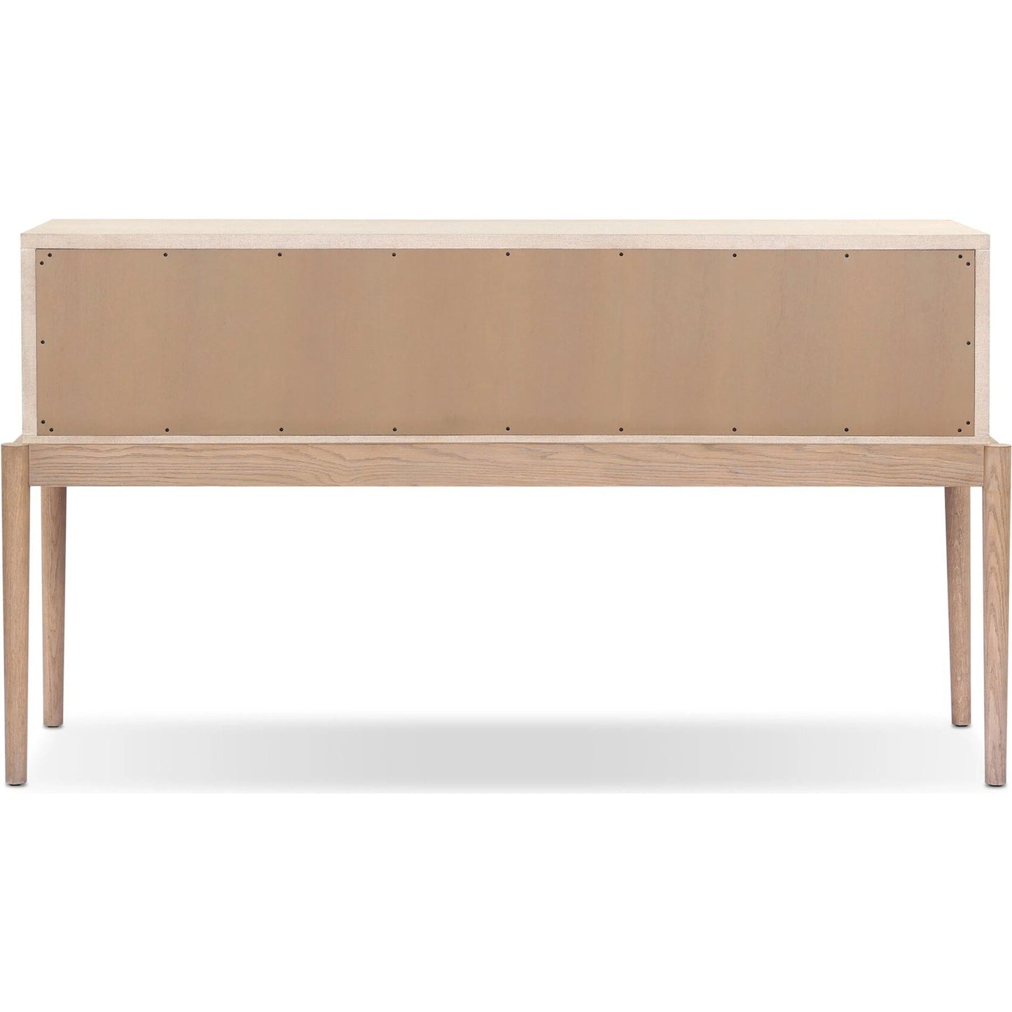 002 SI-2446569 | Additional Silo | Ford Console Table by Four Hands in beige painted linen, sandy oak. Made from painted linen, solid oak in a transitional style.