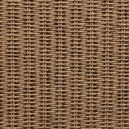 Koe Outdoor Chair by Four Hands in ellor beige, faux dark hyacinth. Made from 100% olefin, 100% polyethylene in a rustic style.