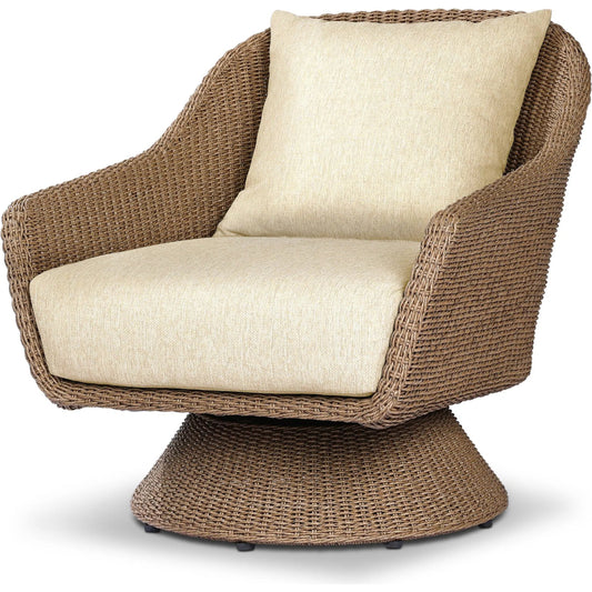 Koe Outdoor Chair by Four Hands in ellor beige, faux dark hyacinth. Made from 100% olefin, 100% polyethylene in a rustic style.