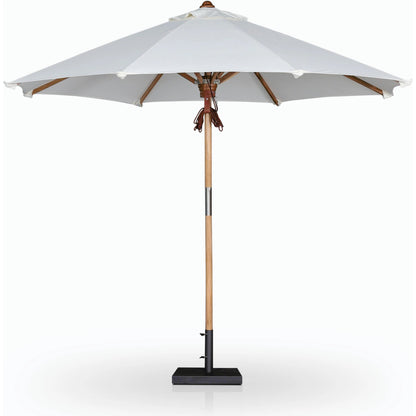Baska Outdoor Round Umbrella by Four Hands. Made from 100% acrylic, solid fsc®-certified teak in a modern style.
