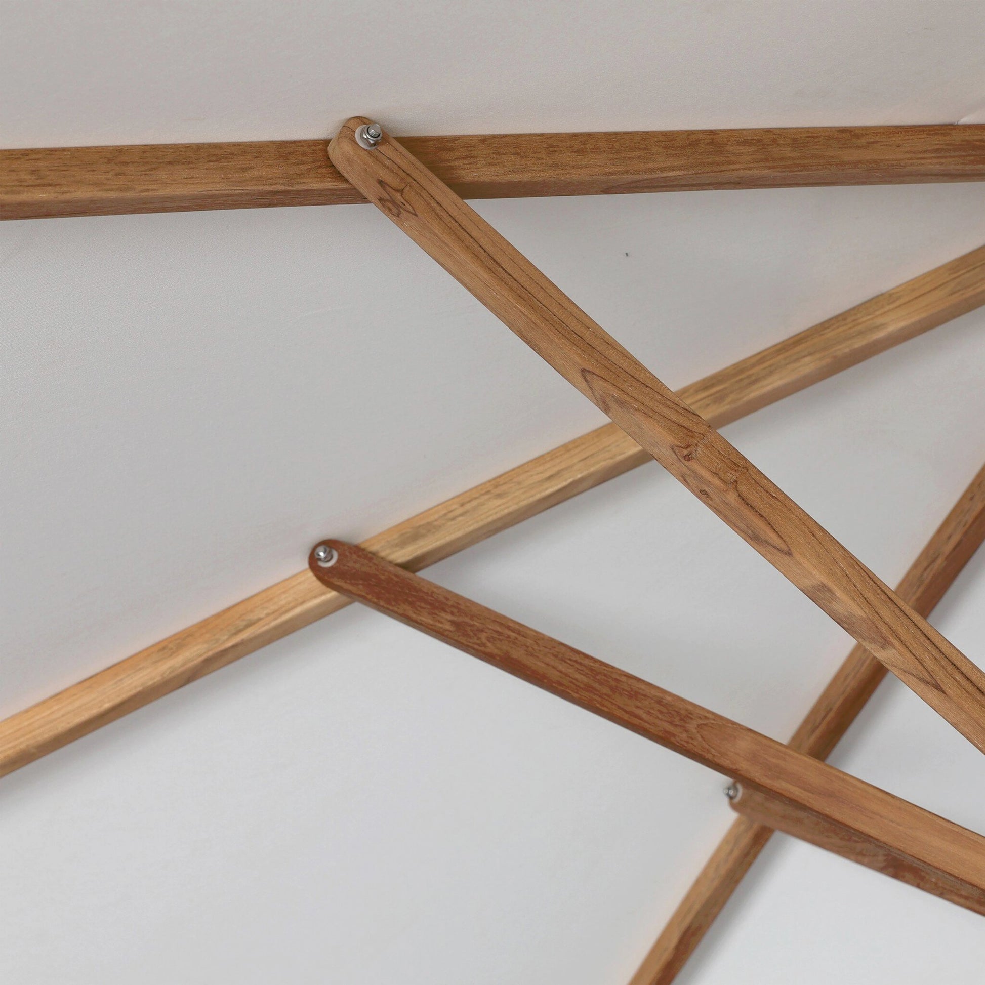 Baska Outdoor Round Umbrella by Four Hands. Made from 100% acrylic, solid fsc®-certified teak in a modern style.