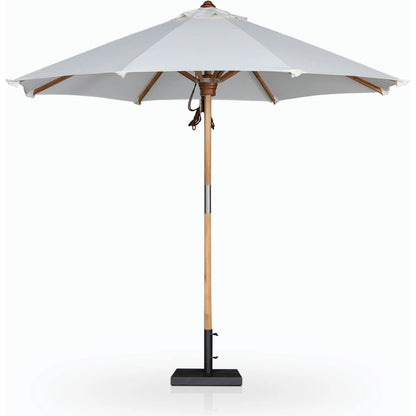 Baska Outdoor Round Umbrella by Four Hands. Made from 100% acrylic, solid fsc®-certified teak in a modern style.