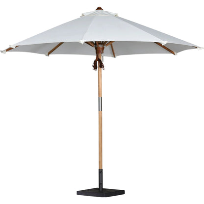 Baska Outdoor Round Umbrella by Four Hands. Made from 100% acrylic, solid fsc®-certified teak in a modern style.