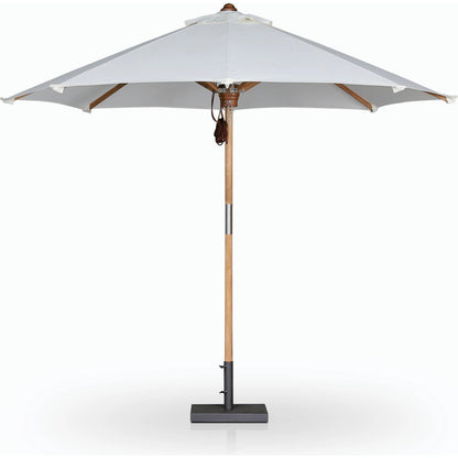 Baska Outdoor Round Umbrella by Four Hands. Made from 100% acrylic, solid fsc®-certified teak in a modern style.