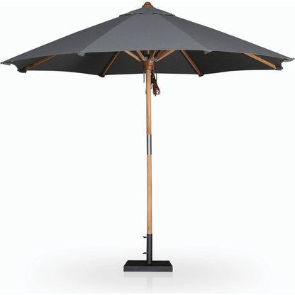 Baska Outdoor Round Umbrella by Four Hands. Made from 100% acrylic, solid fsc®-certified teak in a modern style.