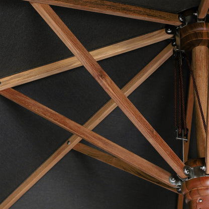 Baska Outdoor Round Umbrella by Four Hands. Made from 100% acrylic, solid fsc®-certified teak in a modern style.
